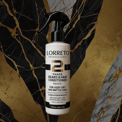 Lorreto Professional 2 Phase Beard & Hair Conditioner – Keratin Infused